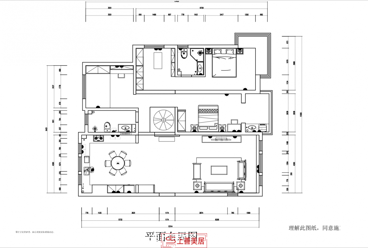 漢王府頂躍新中式風(fēng)格裝修效果圖