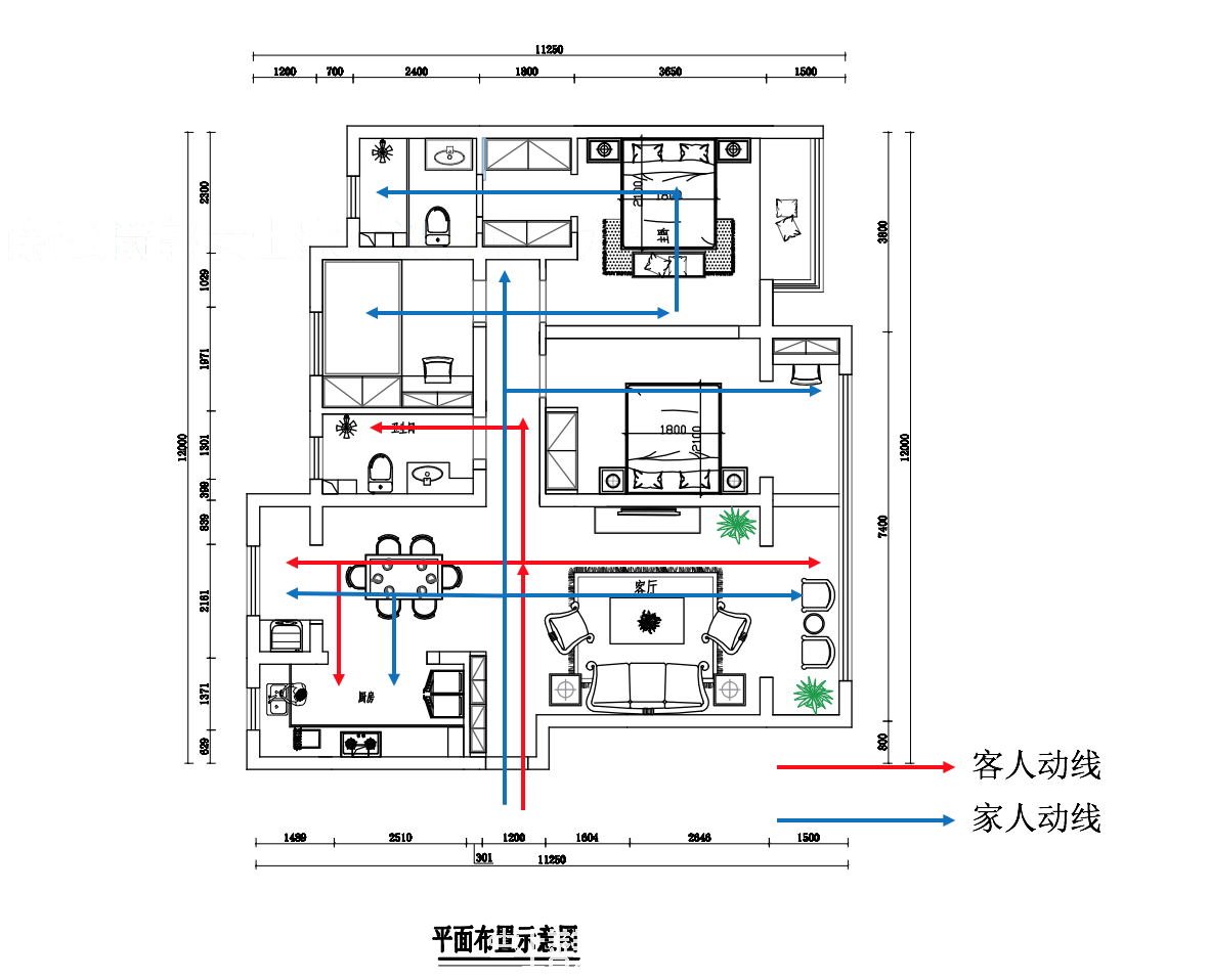 保利東郡137平美式裝修效果圖