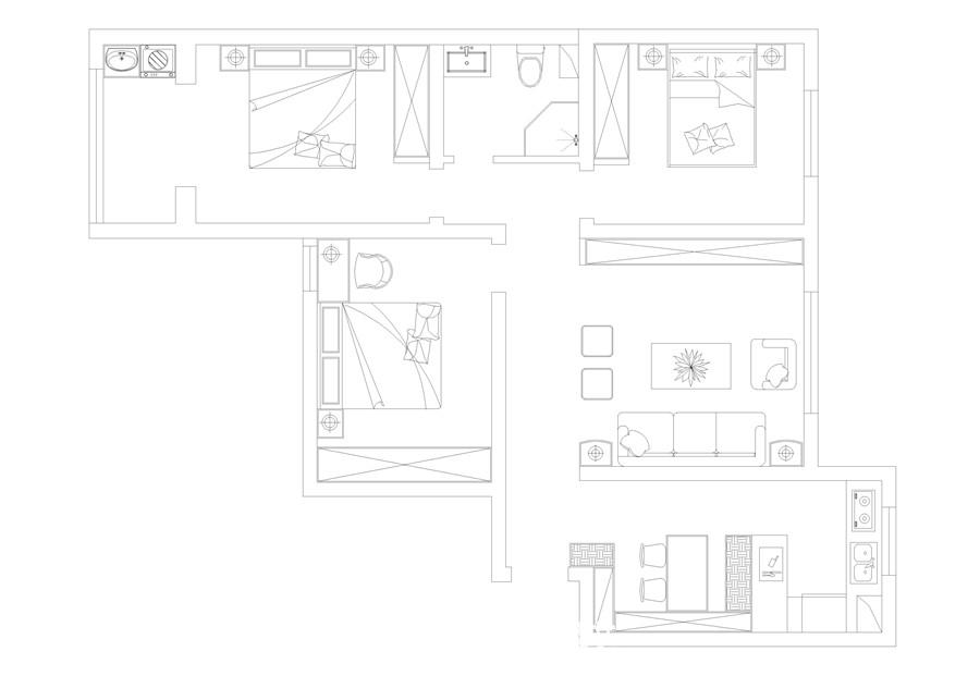 元泰家園120m2裝修效果圖