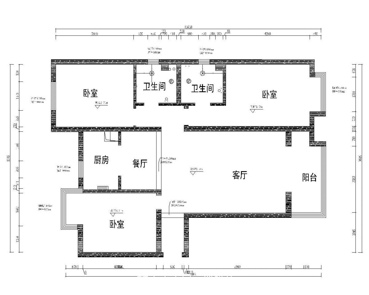 幸福城124平米裝修效果圖