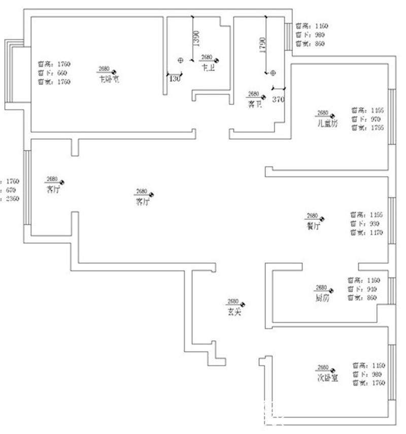 翠屏龍?jiān)?40m2裝修效果圖案例